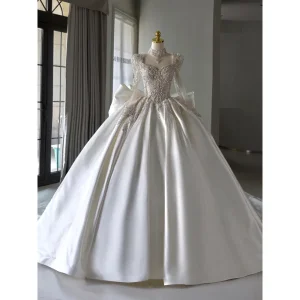 Vestido de novia de bola de encaje