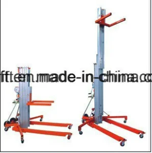 Mobile Aluminium Alloy Man Lift Manual Aerial Work Platform