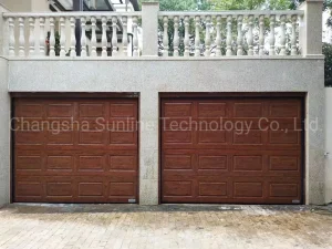 Automatic Roller Door Imitation Copper and Wood Grain All Aluminum Alloy Motorized Sectional Garage Doors