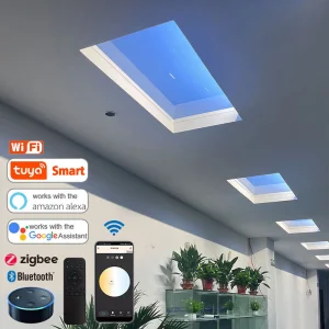 Smart Home Decor Blue LED Panel Light APP Control