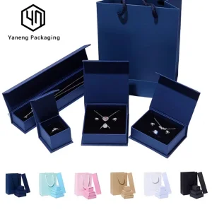 Wholesale Factory Direct Sales Cardboard Jewelry boxes Custom Logo Design magnetic closure Necklace Ring Earring Jewelry boxes