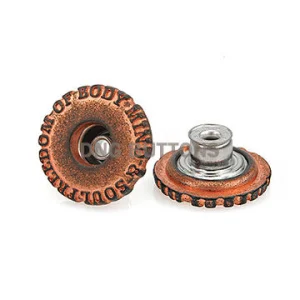 Vintage Red Copper Denim Fasteners for Fashion Apparel