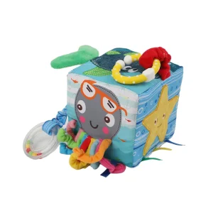 Interactive Cube Baby Toy for Sensory Exploration and Hand-Eye Coordination