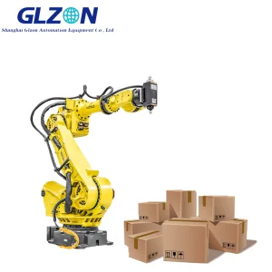 Automated Conveyor Stretch Wrapper Palletizing System with Robotic Technology