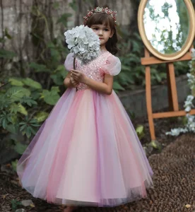 Vestido formal sin mangas de moda para niñas