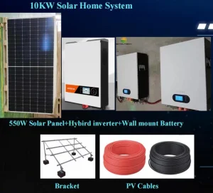 10kw Solar Home Energy Storage System Including 20kwh Integrated Lithium Battery and Hybrid Inverter (SNSOL-10KWA)