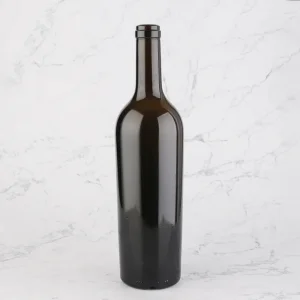 Dark Amber Red Wine Bottle