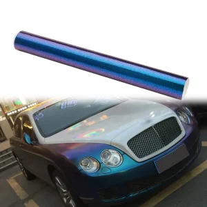 Purple to Lake Blue Glossy Metallic Chameleon Car Wrap Styling Body Electro Coating Change Color Film