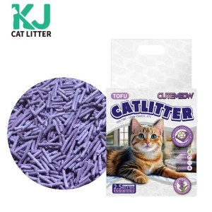 Health Promoting Lavender Scented Tofu Based Cat Litter Supports Feline Well Being with Natural Ingredients and Aromatherapy