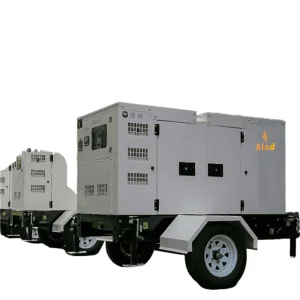 برج إضاءة متنقل مولد ديزل على مقطورة 120kVA150kVA