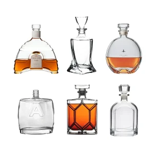 High-End 750ml 700ml Clear Brandy Glass Bottle Custom Thick Super Flint Whisky Vodka Liquor Tequila Alcohol Gin Embossed Spirits Xo Bottle with Cork