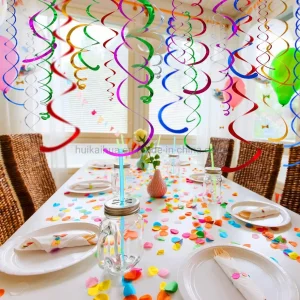 Christmas Party Wedding Graduation Balloon Hanging Ceiling Foil Swirl Decorations