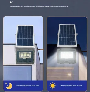 Solar Powered Flood Lighting System Auto on/off Dusk to Dawn Outdoor Lighting