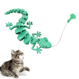 Durable Interactive Lizard Teaser Wand