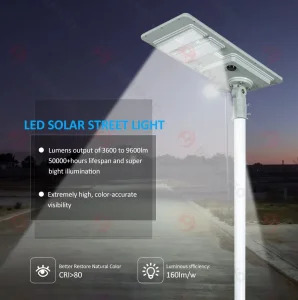 رومانسو IP65 إضاءة شمسية LED عالية اللمعان 160lm/W 20W 30W للمسار