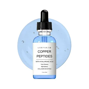 Private Label Organic Blue Copper Peptide Serum Anti Aging Wrinkle Face Skin Care Essence GHK-CU Peptide Facial Serum