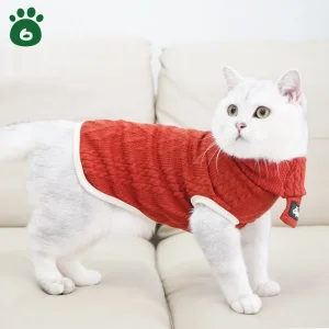 Suéteres y vestidos de lujo acogedores para invierno, ropa para gatos y perros