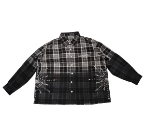 High Quality Custom Men's Casual Flannel Long-sleeve Shirt