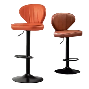 Anji WeiHao High Loadability KD Assemble bar Stools Swivel Upholstered Kitchen Counter Table Bar Stool Chair