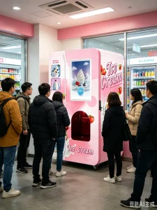 2026 Factory Fully Automatic Ice Cream Vending Machine Touch Screen Self Service Soft Ice Cream Maker with Multiple Payment
