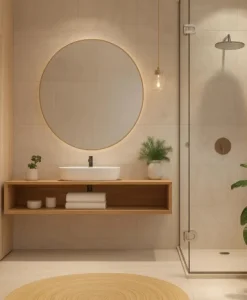 Freestanding Bathroom Cabinet Vanity with Single Basin for Residential Bathroom