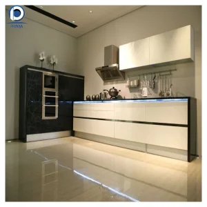 Modern Style Cabinets Lacquer Finish Matte Kitchen Cabinets Pantry Room