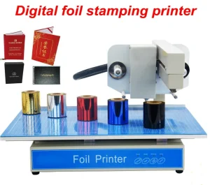 Automatic Flatbed Digital Foil Printer Aluminium Hot Gold Foil Stamping Printer Automatic Printing Machine for Invitation, Letterr, Book Cover, Menu, Calendar