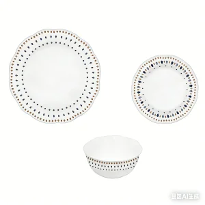 Middle East Style Ceramic Dinner Plate Set Side Plate Bowl Tableware