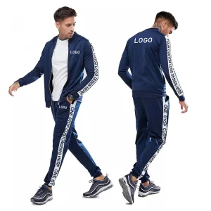 Gym Joggers Training Slim Fitted Mens Plain Jogging Suit Design Your Own logo Tracksuit