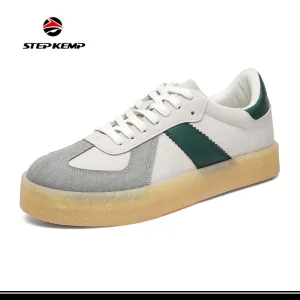 Zapatillas de plataforma casual para hombres blancas, transpirables, para patinaje Ex-25s4003