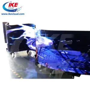 HD LED Curtain Display with Flexible Curved Cylinder Pillar Movable for Stage