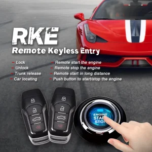 One Button Start Stop Engine Keyless Entry System Car Remote Control Push Start Stop Ignition Car Alarm System Pke Keyless