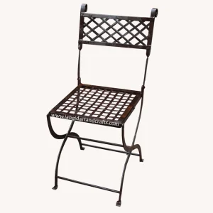 Antique Wrought Iron Folding Dining Chair Sale