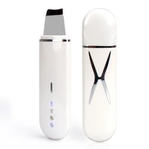 Portable Skin Care Blackhead Remover Exfoliator Spatulas Facial Pore Cleaner Machine Ultrasonic Ion Skin Peeling Scrubber