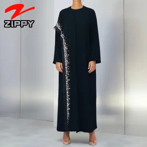 OEM Custom Black Abaya Coat