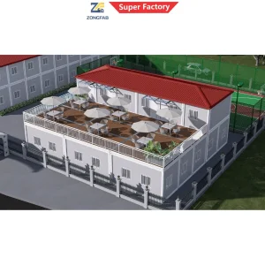Alojamiento de acero vivienda residencial prefabricada contenedor construcción para alquiler turístico negocio de resort hotel restaurante junto al mar