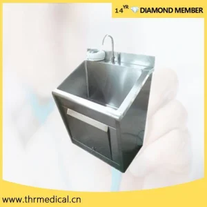 Stainless Steel Surgical Scrub Sink Washing Trough Soap Sensor Taps (THR-SS011)