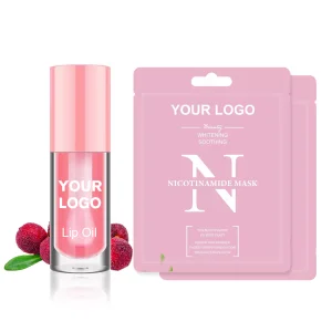 Top Quality Private Label Lip Oil + 2-Piece Mask Skin Care Makeup