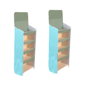 Merchandising Stackable Retailed 4 Tier Floor Paper Cardboard Display for Bread