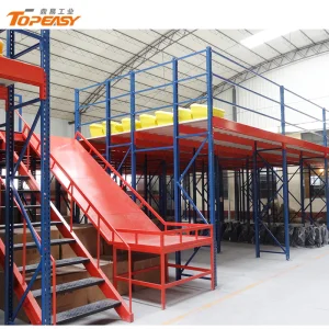 Custom Size CE Certified Factory Durable Steel Mezzanine Floor Racking System Warehouse Multi Level Storage Solution