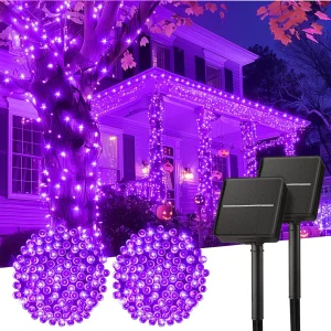 Solar String Lights for Patio Umbrella, 50LED Mini Lights with Solar Panel