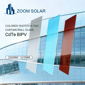 Precision Customized Light Transmittance Colored Cdte BIPV Glass for Building Integrated Photovoltaic Facade Systems