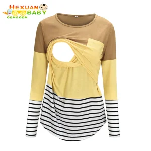 Women's 2025 Fall Maternity Nursing Tops T Shirts Long Sleeve Breastfeeding Clothes