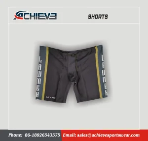 Custom Performance Training Hockey Shorts with Adjustable Waist – Dark Grey