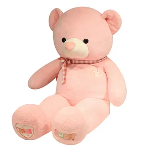 70-Inch Pink Teddy Bear Unisex Giant Stuffed Animal Plush Toy PP Cotton for Christmas Birthday Baby Shower Wedding Parties