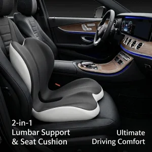 Ergonomic 2-in-1 Memory Foam Cushion