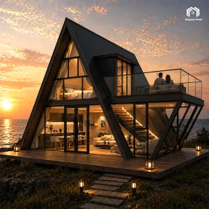 Movable Foldable Triangle Steel House for Spain