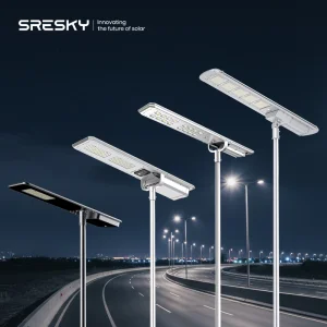 SRESKY Solar Streetlight Lampadaire Solaire 80W 100W 120W 150W All In One Integrated Solar Led Street Light Outdoor Waterproof
