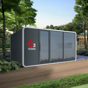 Luxury Modular Home Waterproof Steel Structure Prefabricated Villa Apartment Office Hospital Hotel Apple Cabin Design