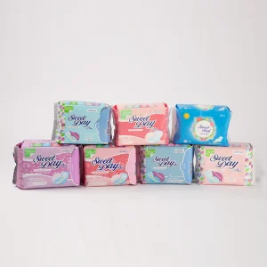 Toallitas sanitarias diarias de fibra de bambú transpirables, suaves y amigables con la piel, almohadillas sanitarias de algodón orgánico